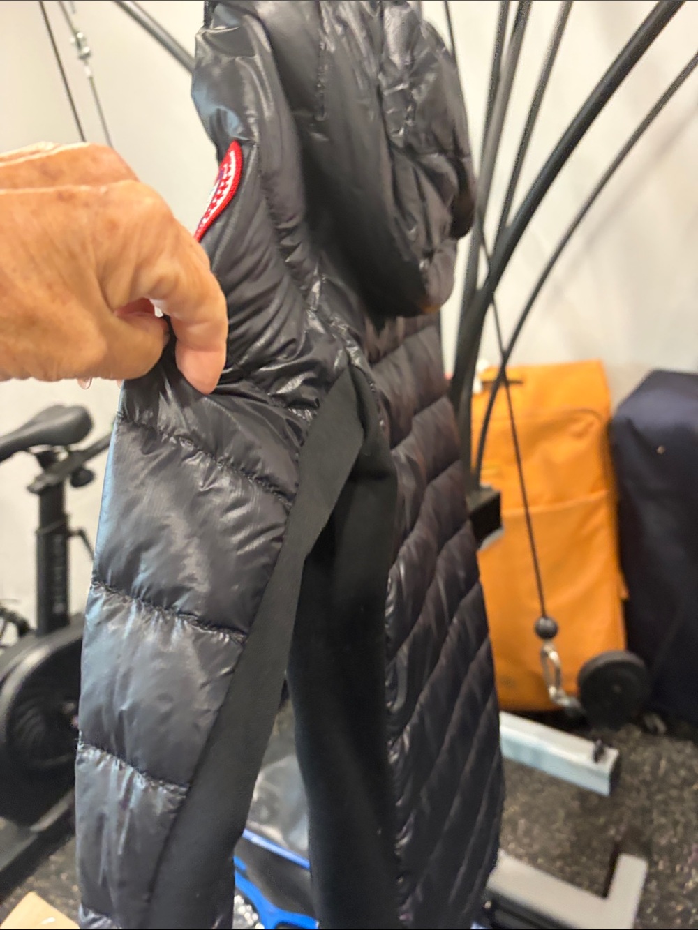 Canada Goose Black Quilted Hooded Puffer with Cream Lining - Picture 9 of 16